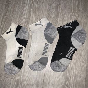 3x Puma Quarter Crew Socks